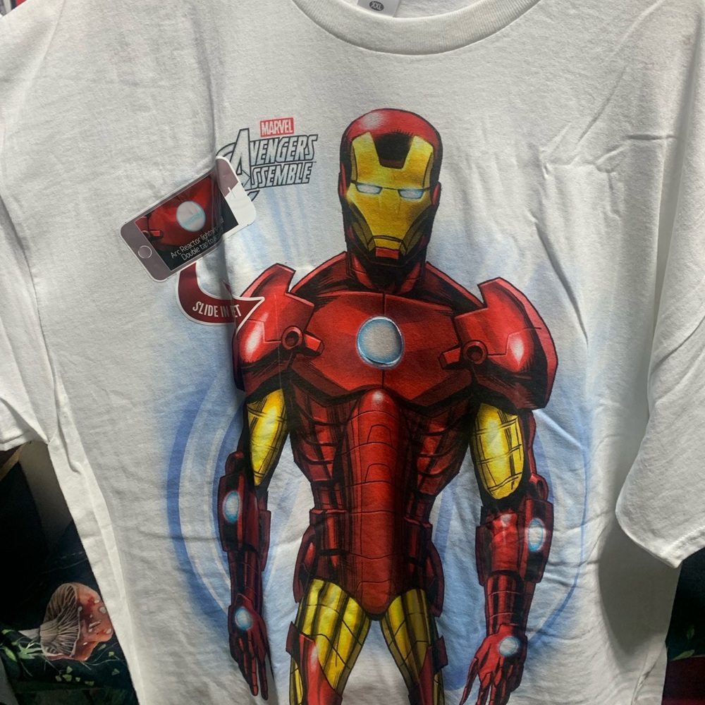Marvel White Graphic Tee Interactive